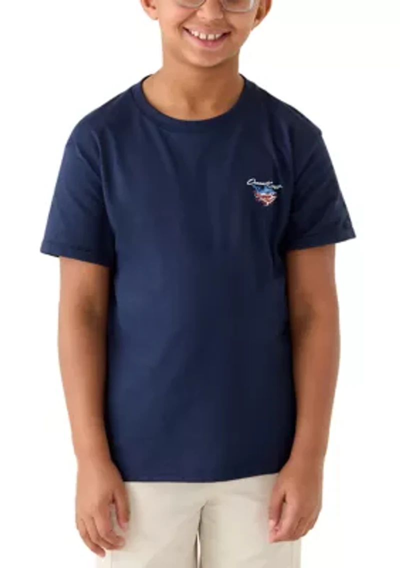 Boys 8-20 Short Sleeve Americana Fish Graphic T-Shirt