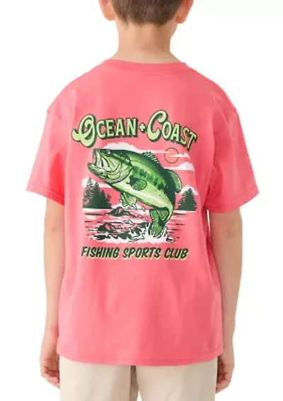 Boys 8-20 Fishing Sport Graphic Short Sleeve Shirt