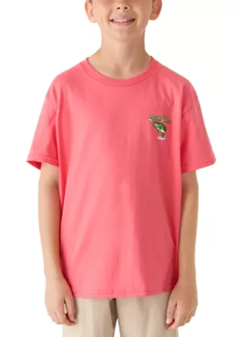 Boys 8-20 Fishing Sport Graphic Short Sleeve Shirt