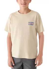 Boys 8-20 American Flag Fishing Rod Graphic Short Sleeve Shirt