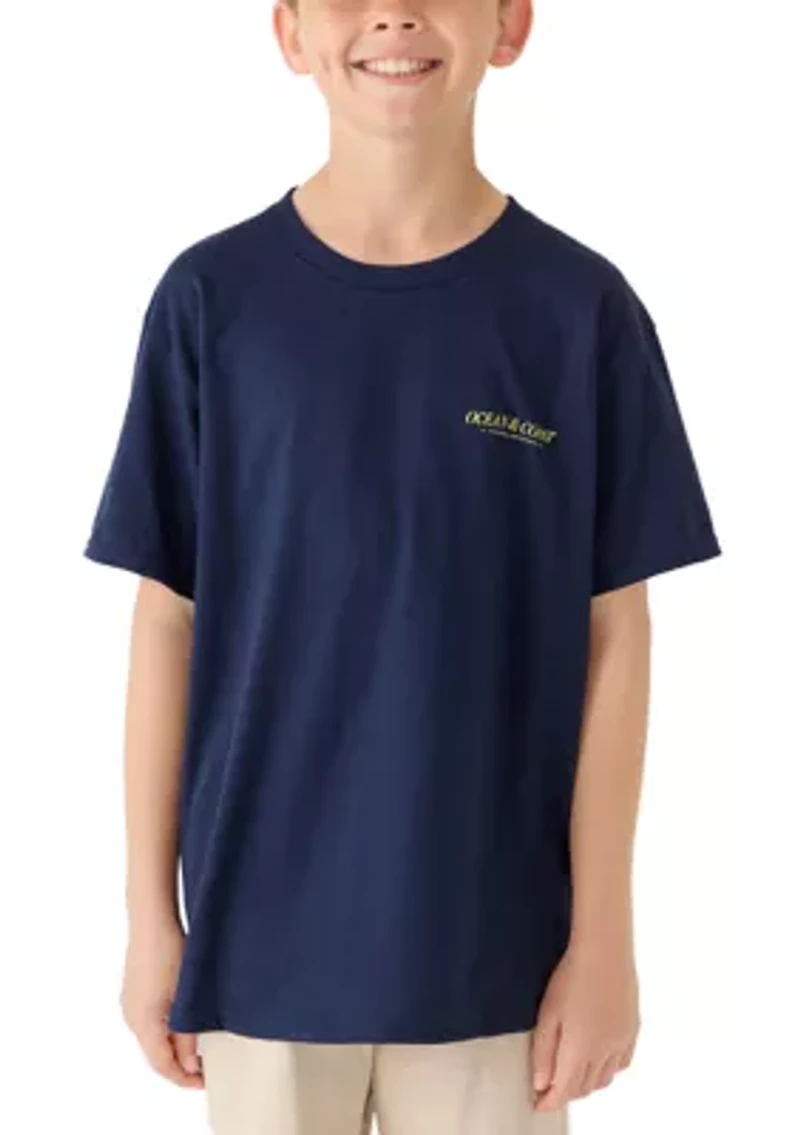 Boys 8-20 Fishing Boat Graphic Short Sleeve Shirt