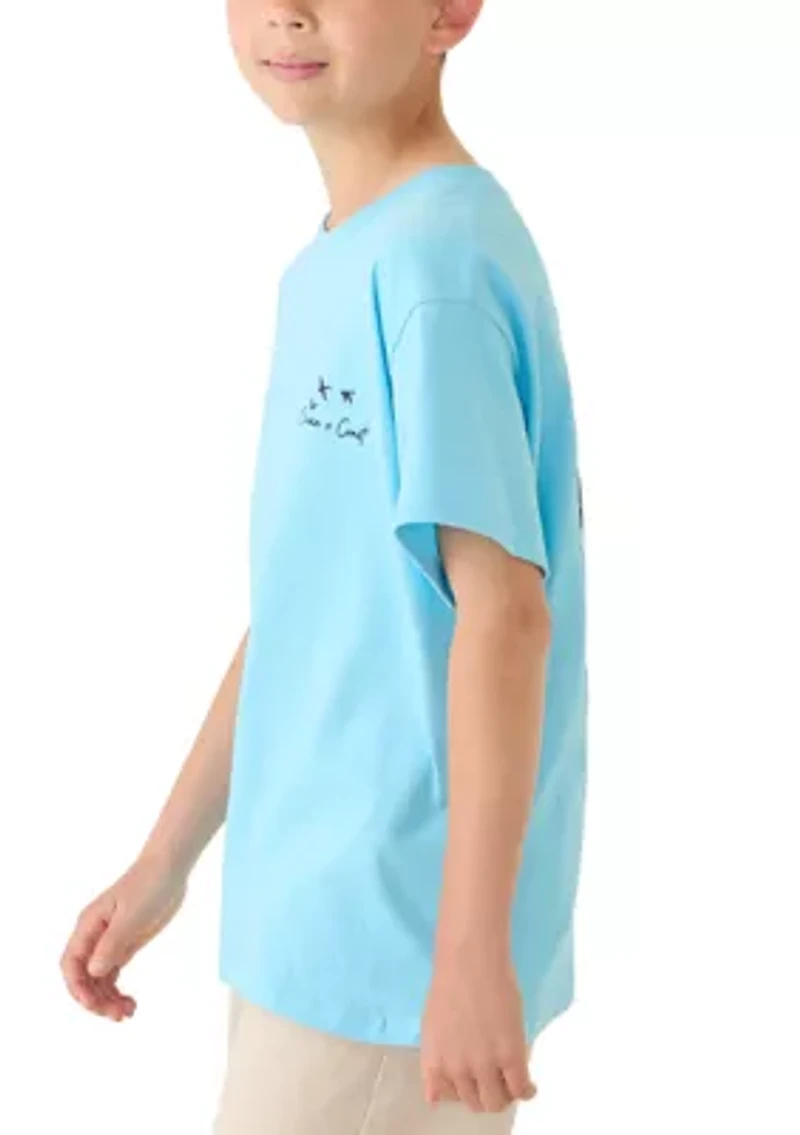 Boys 8-20 Dog Hunting Bird Graphic Short Sleeve Shirt