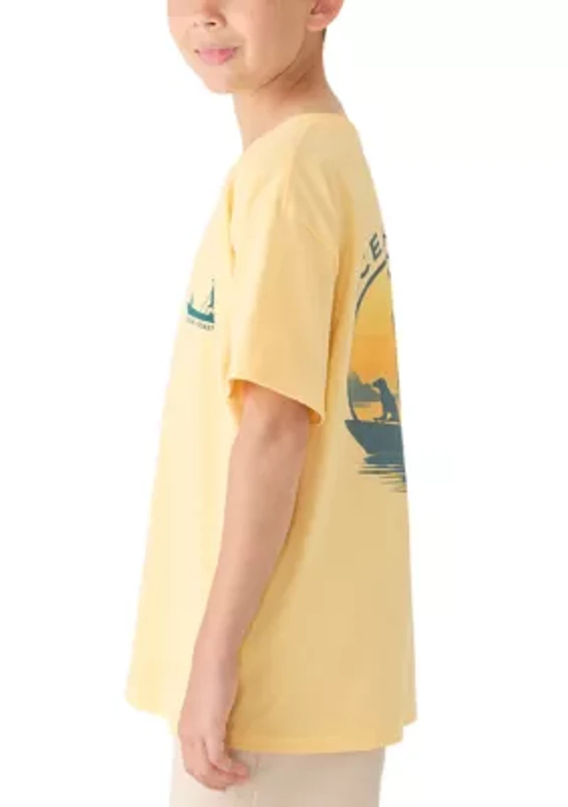 Boys 8-20 Sunrise Fishing Graphic Short Sleeve Shirt