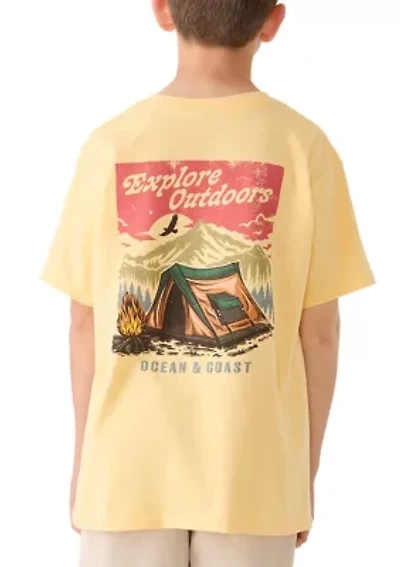 Boys 8-20 Camping Tent Short Sleeve Graphic T-Shirt