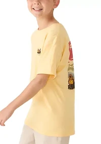 Boys 8-20 Camping Tent Short Sleeve Graphic T-Shirt