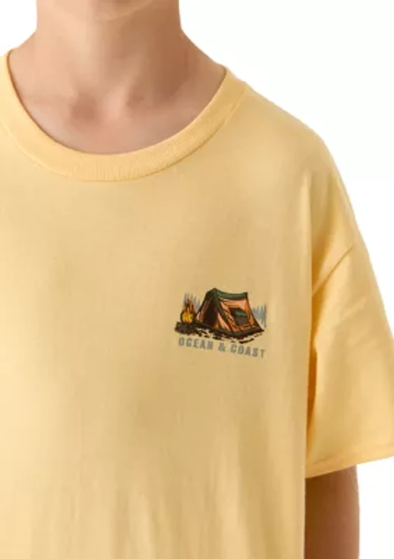 Boys 8-20 Camping Tent Short Sleeve Graphic T-Shirt