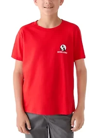Boys 8-20 American Flag Hunting Birds Short Sleeve Graphic Shirt