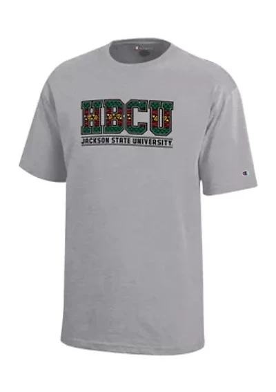 Boys 8-20 HBCU Jackson State Tigers Oxford Gray Graphic T-Shirt