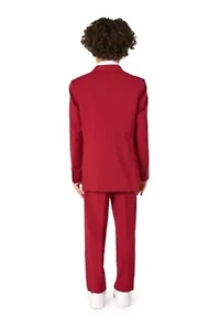 OppoSuits Daily Boys Suit - Casual Kids Two-Piece Wedding & Easter Outfit Bright Burgundy