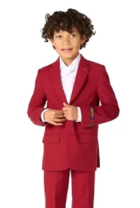 OppoSuits Daily Boys Suit - Casual Kids Two-Piece Wedding & Easter Outfit Bright Burgundy