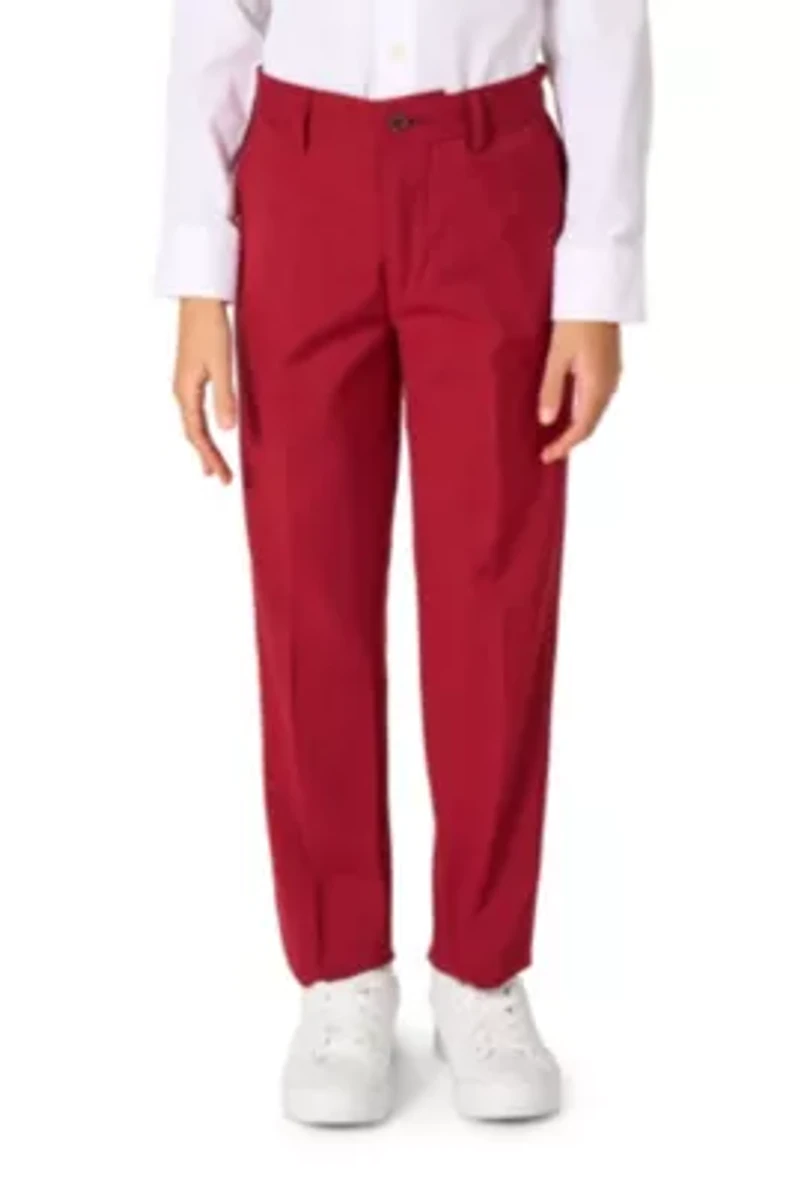 OppoSuits Daily Boys Suit - Casual Kids Two-Piece Wedding & Easter Outfit Bright Burgundy