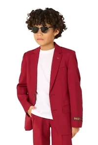 OppoSuits Daily Boys Suit - Casual Kids Two-Piece Wedding & Easter Outfit Bright Burgundy