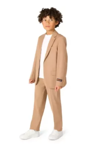 OppoSuits Daily Boys Suit - Casual Kids Two-Piece Wedding & Easter Outfit Dark Sand