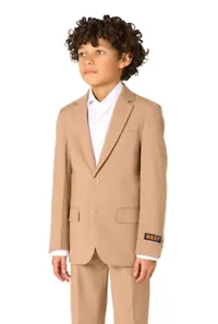 OppoSuits Daily Boys Suit - Casual Kids Two-Piece Wedding & Easter Outfit Dark Sand
