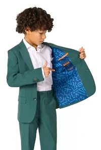 OppoSuits Daily Boys Suit - Casual Kids Two-Piece Wedding & Easter Outfit Posy Green