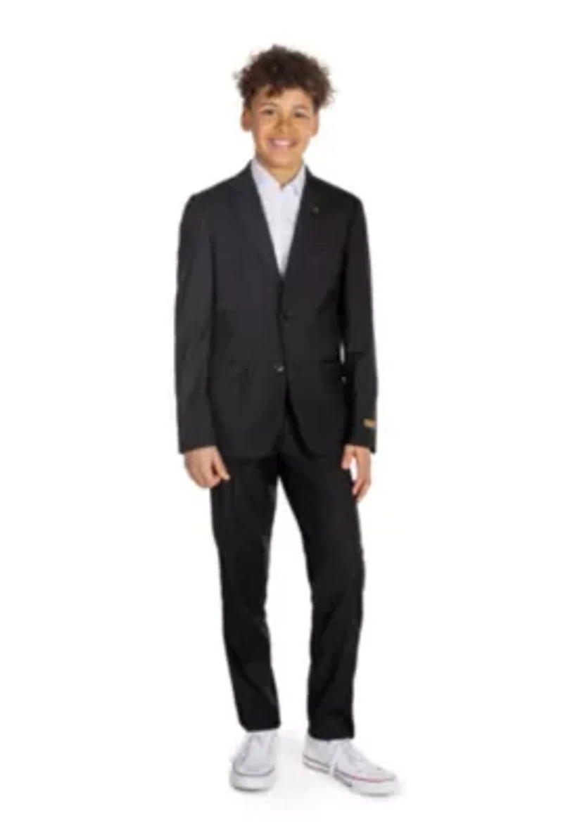 TEEN BOYS Daily Deep Black 2 Piece Suit