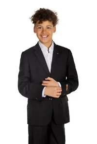 TEEN BOYS Daily Deep Black 2 Piece Suit