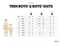 TEEN BOYS Daily Deep Black 2 Piece Suit