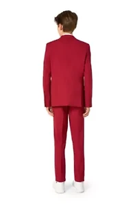 OppoSuits Daily Teen Boys Suit - Casual Kids Two-Piece Wedding & Easter Outfit Bright Burgundy