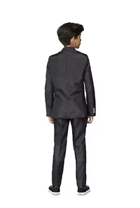 Gangster Pinstripe Black  2 Piece Suit + Tie