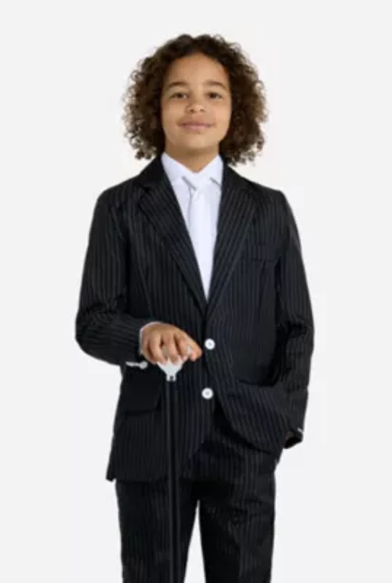 Gangster Pinstripe Black