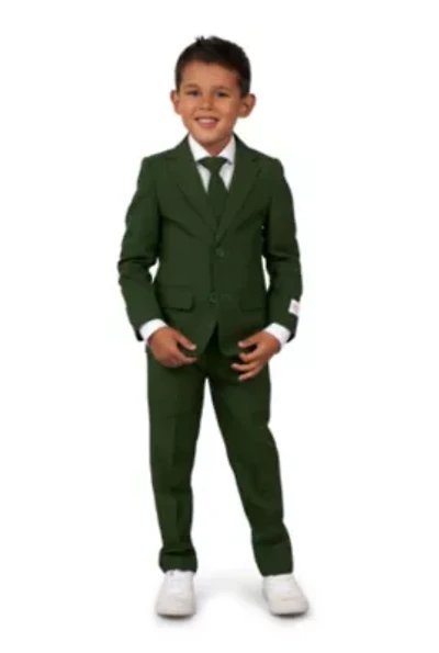 BOYS Glorious Green 2 Piece Suit + Tie