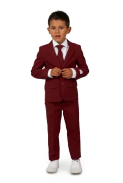BOYS Blazing Burgundy 2 Piece Suit + Tie
