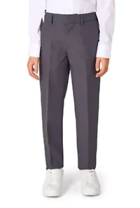 OppoSuits Boys Charcool Solid Color Suit - School And Wedding Party Outfit Charcoal Black