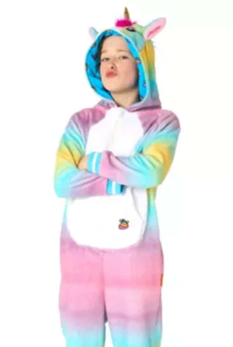 OppoSuits Kids Unicorn Costume Outfit - Animal Jumper Pyjamas White