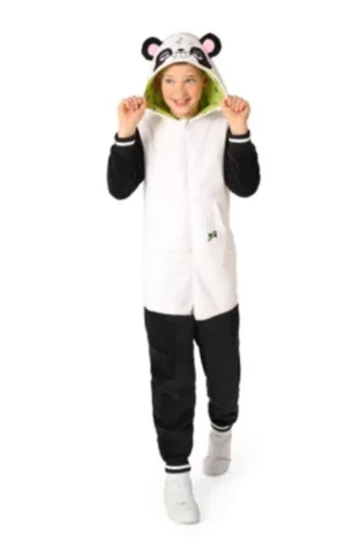 OppoSuits Kids Panda Costume Outfit - Animal Jumper Pyjamas White