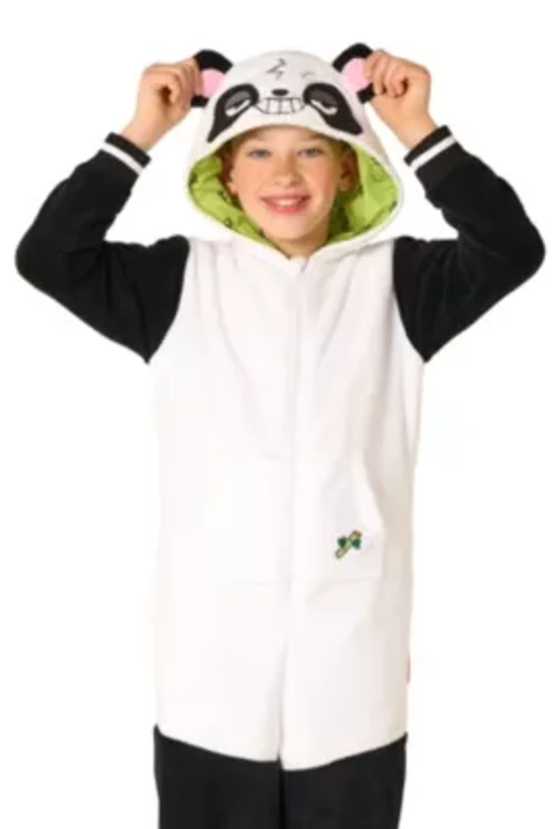 OppoSuits Kids Panda Costume Outfit - Animal Jumper Pyjamas White