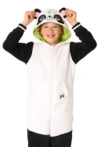 OppoSuits Kids Panda Costume Outfit - Animal Jumper Pyjamas White