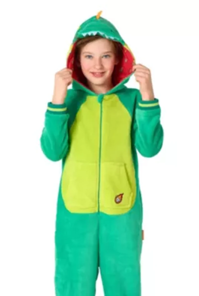 OppoSuits Kids Dinosaur Costume Outfit - Animal Jumper Pyjamas Green