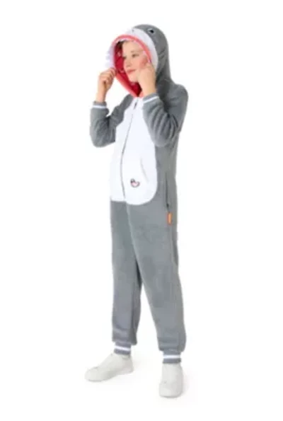 OppoSuits Kids Shark Costume Outfit - Animal Jumper Pyjamas Grey