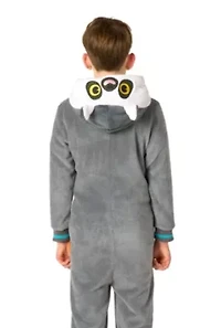 OppoSuits Kids Lemur Costume Outfit - Animal Jumper Pyjamas Grey