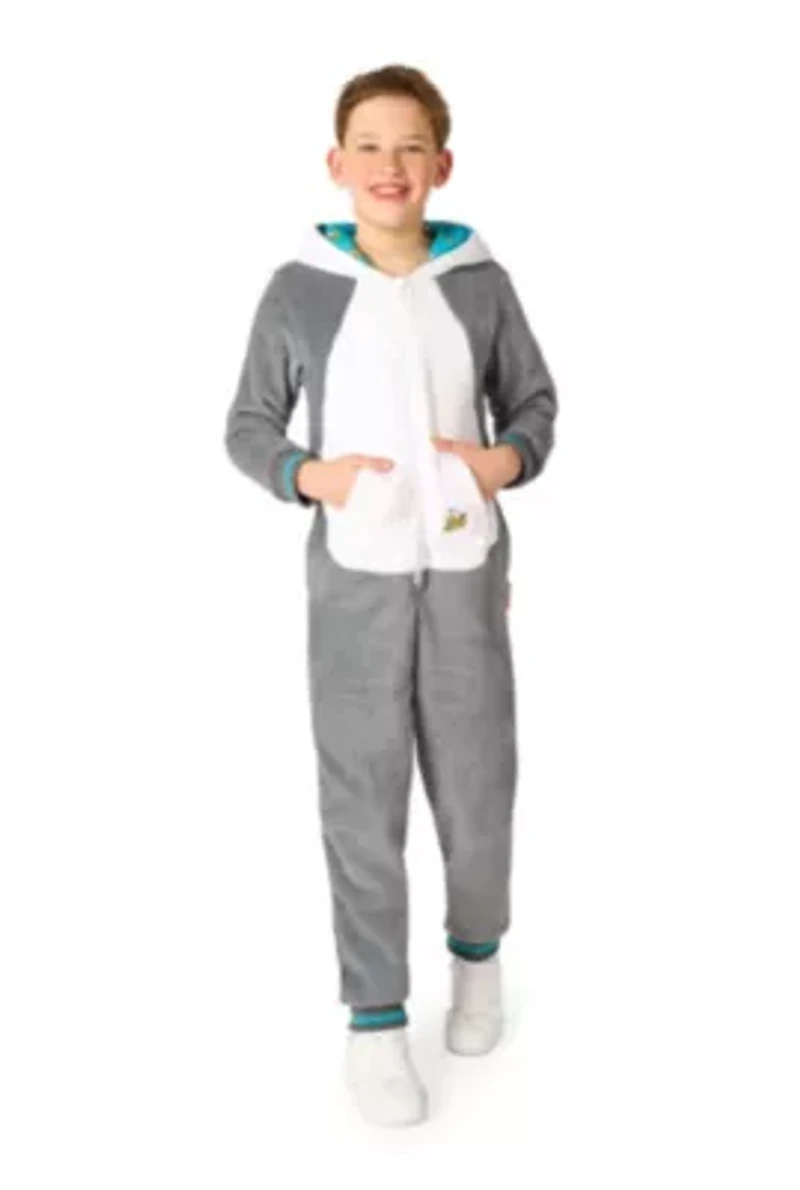 OppoSuits Kids Lemur Costume Outfit - Animal Jumper Pyjamas Grey