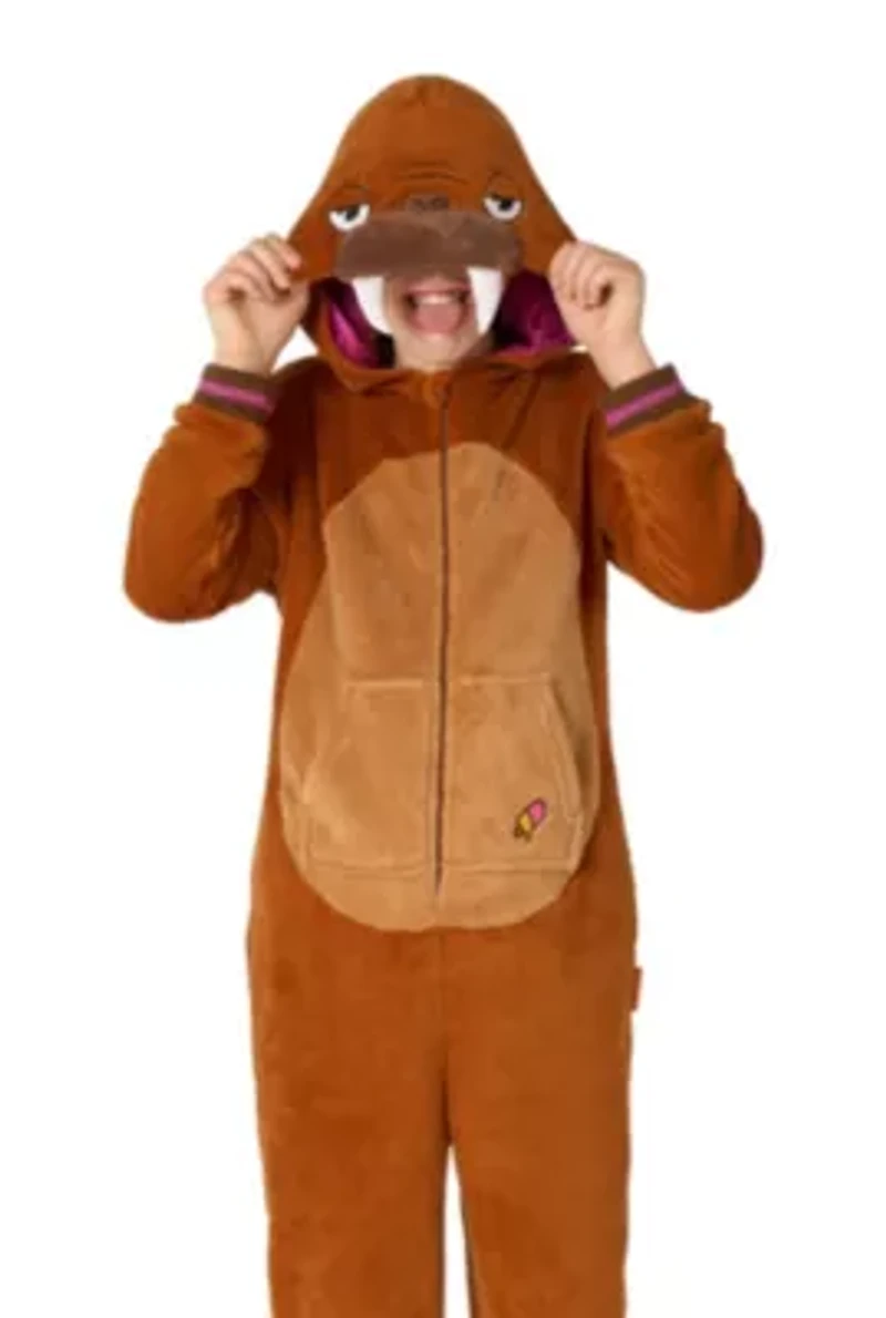 OppoSuits Kids Walrus Costume Outfit - Animal Jumper Pyjamas Brown