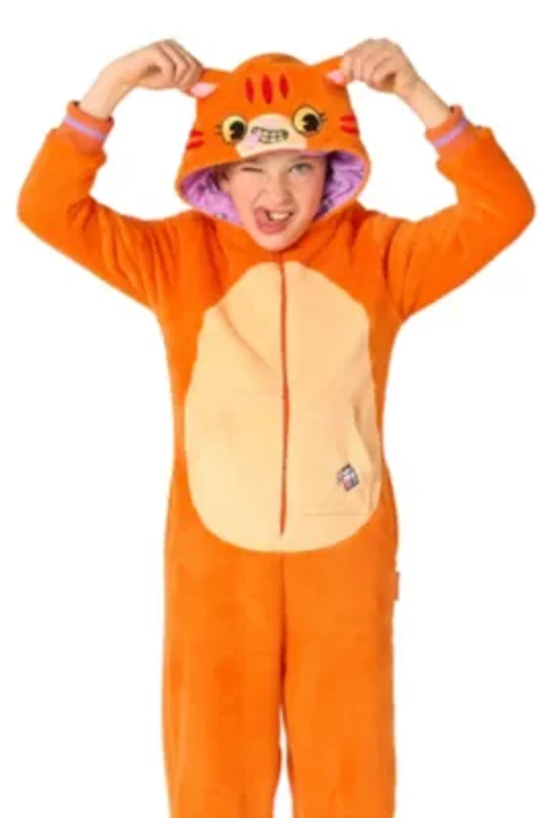 OppoSuits Kids Cat Costume Outfit - Animal Jumper Pyjamas Red