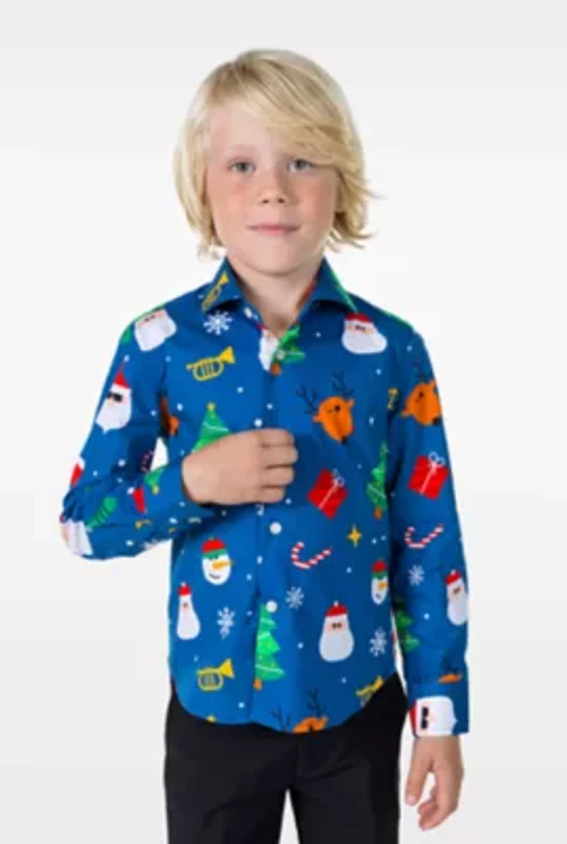 SHIRT LS Festivity Blue Boys