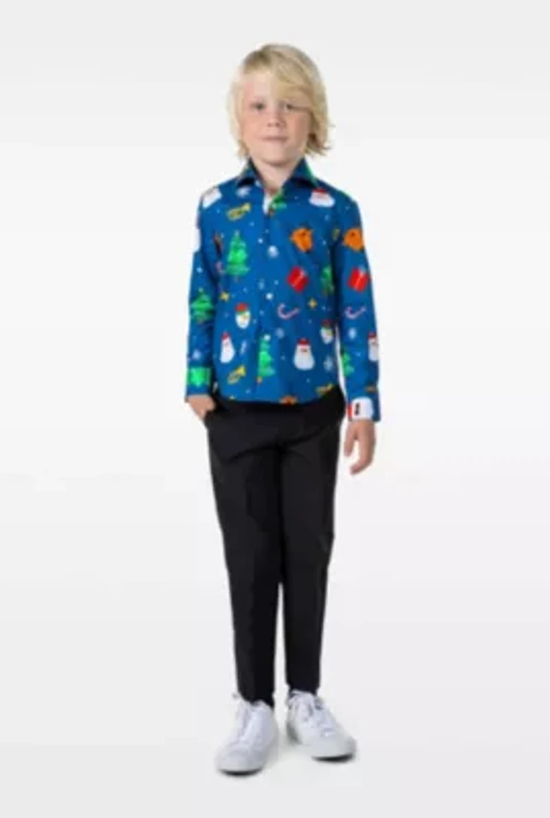 SHIRT LS Festivity Blue Boys