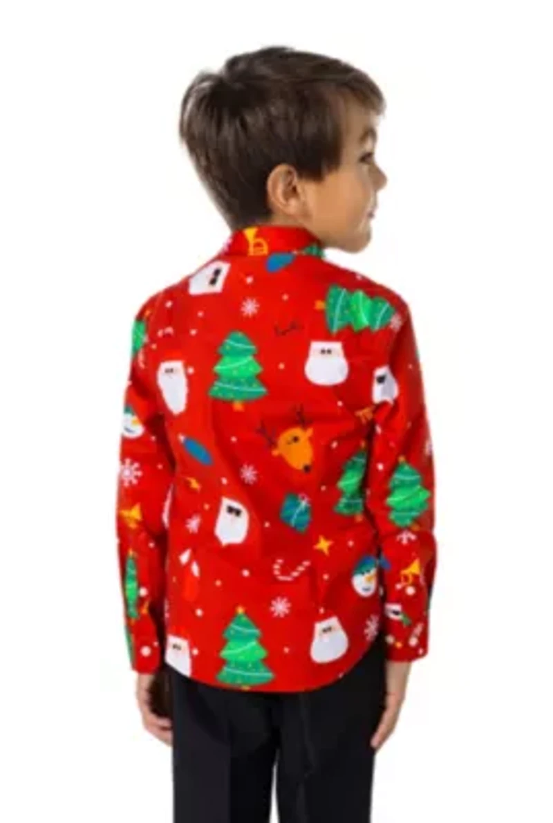 SHIRT LS Festivity Red Boys
