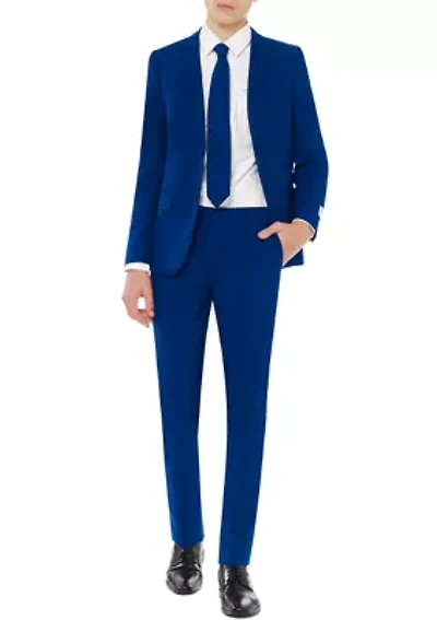 Boys 8-20 Navy Royale Solid Color Suit