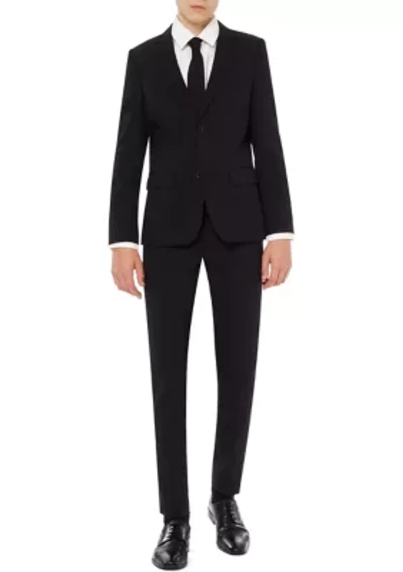Boys 8-20 Black Knight Solid Color Suit