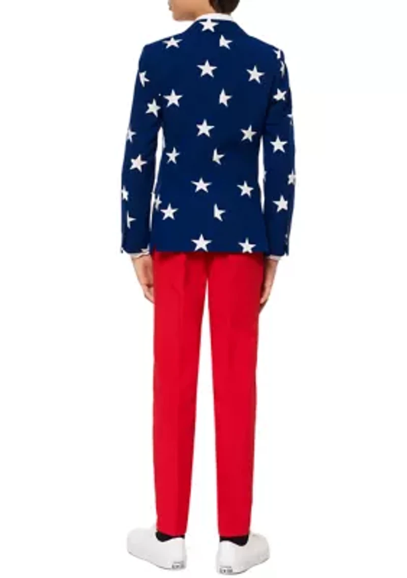 Boys 8-20 Stars & Stripes Americana Suit