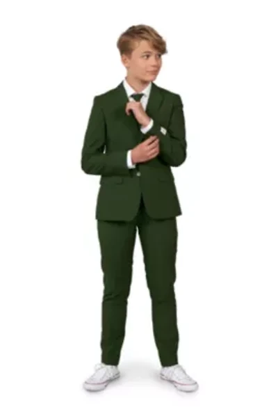 TEEN BOYS Glorious Green 2 Piece Suit + Tie