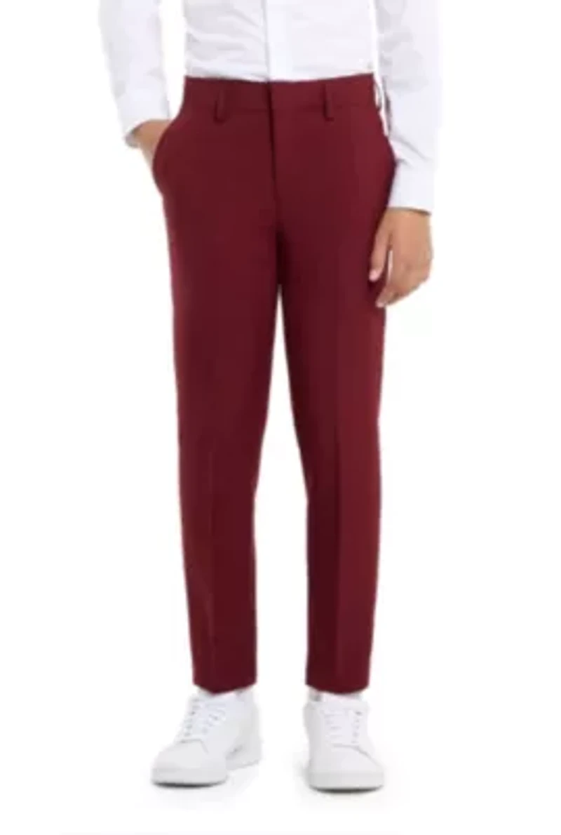 TEEN BOYS Blazing Burgundy 2 Piece Suit + Tie