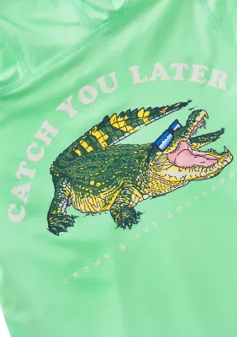 Boys 4-7 Long Sleeve Graphic Rash Guard Top