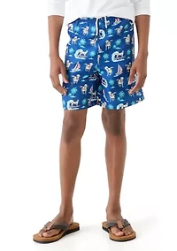 Boys 8-20 Printed Swim Trunks
