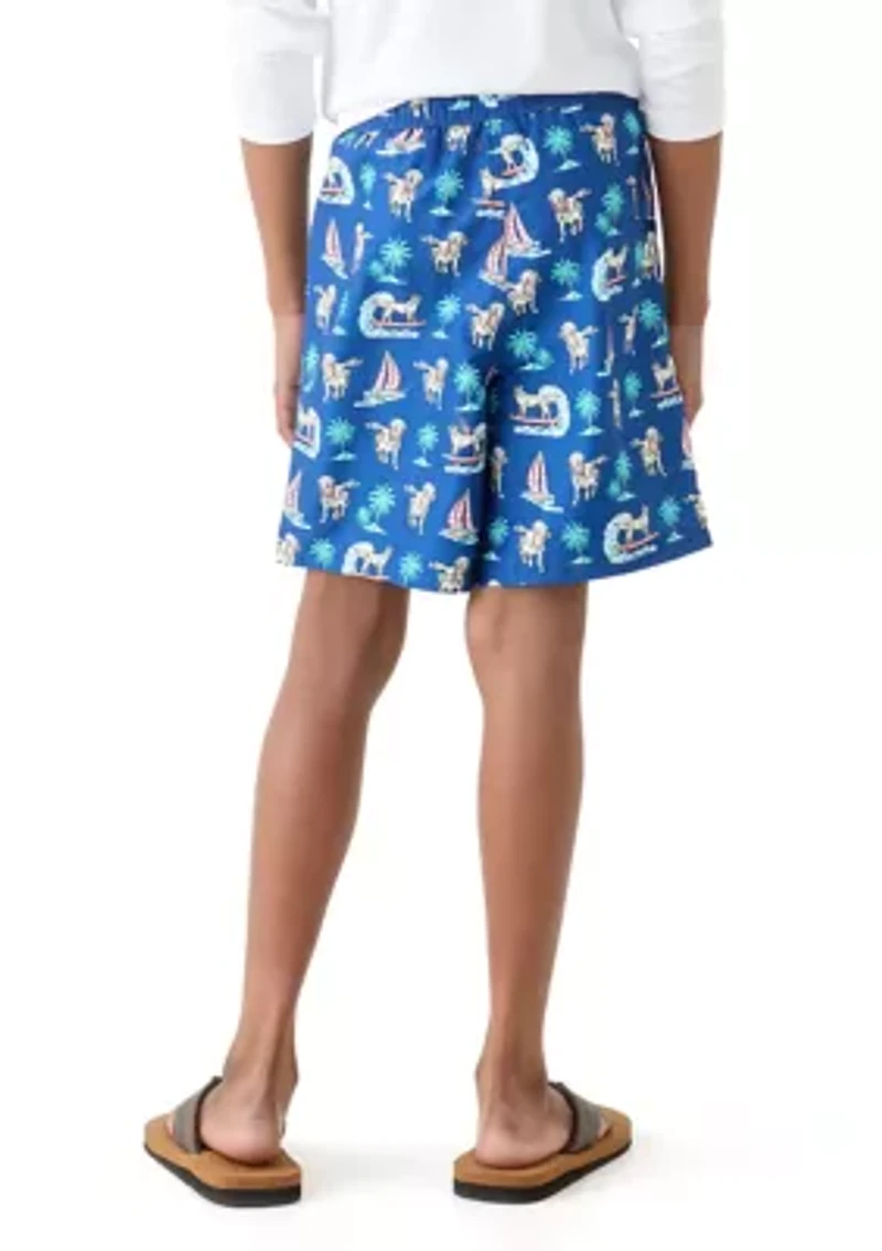 Boys 8-20 Printed Swim Trunks