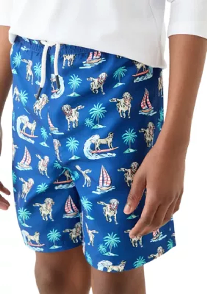 Boys 8-20 Printed Swim Trunks